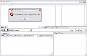 Git Basics 04 New Project Window (Part 3) - Visualize Master's History Error