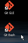 Git for Windows - Git Bash - Git GUI icons shortcuts