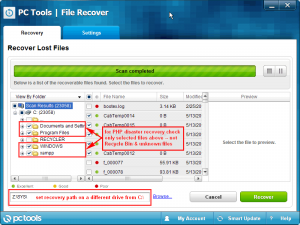 PC Tools File Recoverer