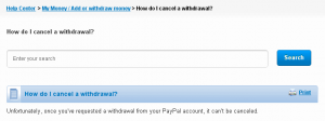 PayPal Support - How To Cancel Withdraw Funds Request