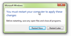 Windows 7 System Restart