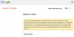 Google Webmaster Tools - How To Disavow Backlinks 2