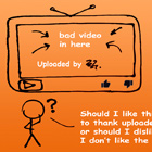 YouTube Like-Dislike Video Dilemma Comic