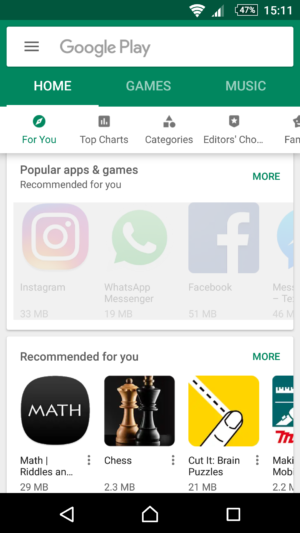 Google Android Play Store App 2018 Update - Not Interested Option
