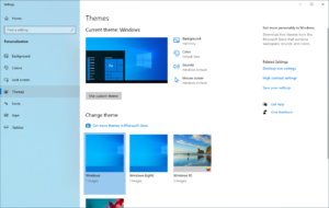 Windows 10 Themes Settings