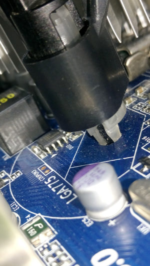 INTEL CPU Stock Cooler - Push Pin Close-Up