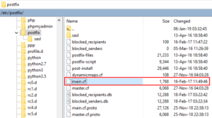 Postfix Main Config main.cf file