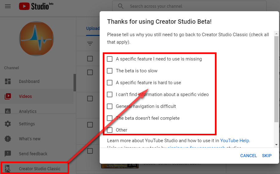 Youtube Studio How To Permanently Switch To Classic Tehnoblog Org - roblox studio is broken 2020