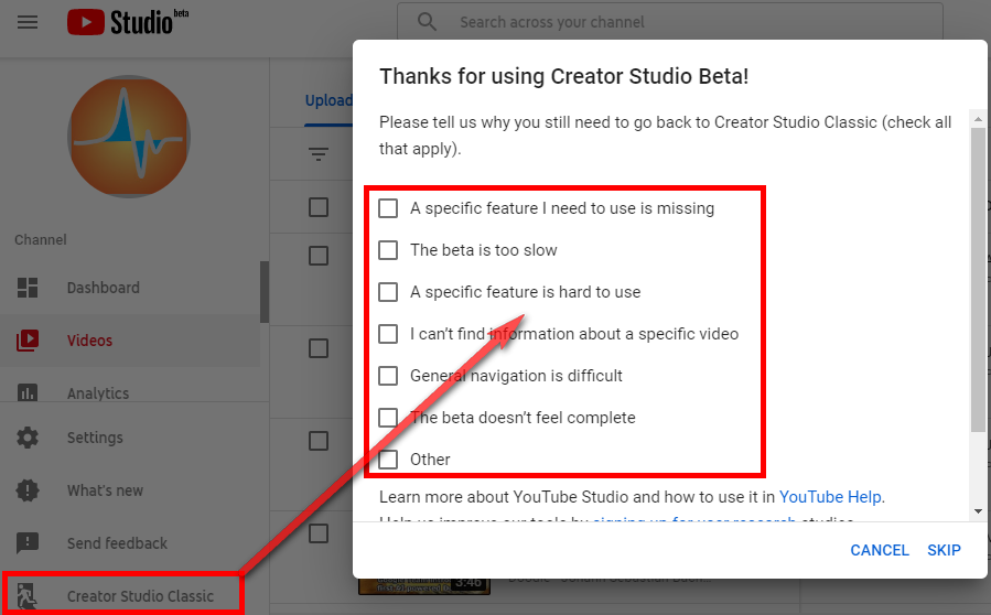 Youtube Studio How To Permanently Switch To Classic Tehnoblog Org - how to team create in roblox studio 2019 youtube