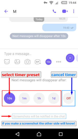 Viber App 2021 - How To Send Self-Deleting Text Photo Video Message Guide #2