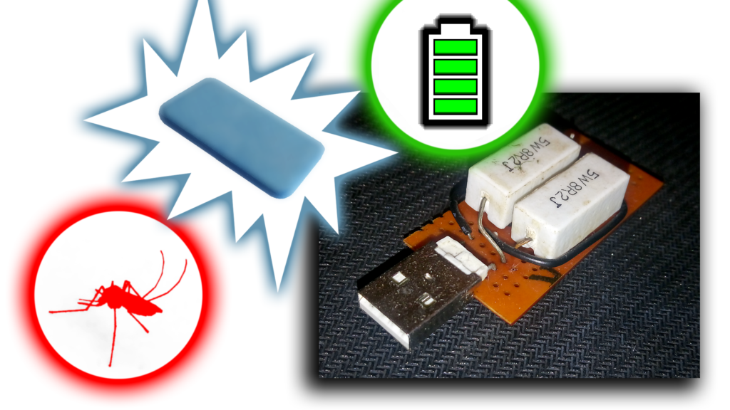 DIY USB Mosquito Mats Resistor Heater & PowerBank Discharger