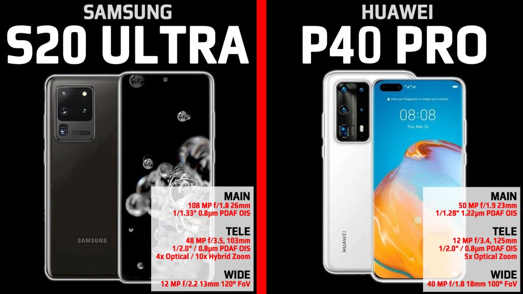 Samsung Galaxy S20 Ultra vs Huawei P40 Pro Camera Photo Quality Comparison