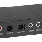 C-MEDIA CM6206 5.1 USB Audio Sound Card Line-In & Line-Out Bass Extension Low Frequency Response Upgrade