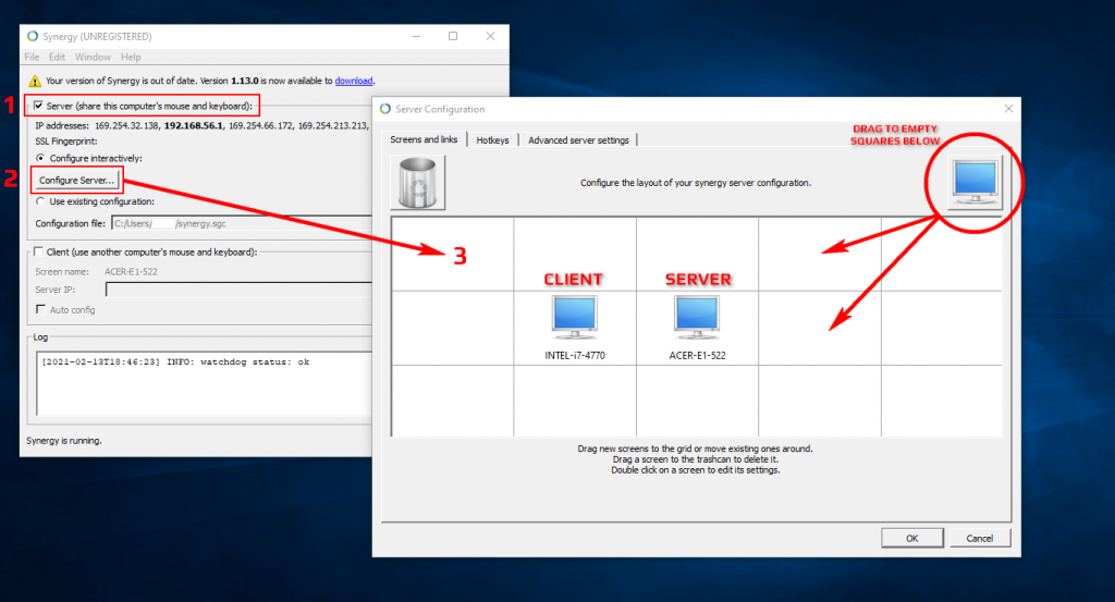 Synergy & Barrier - Server Side Configuration