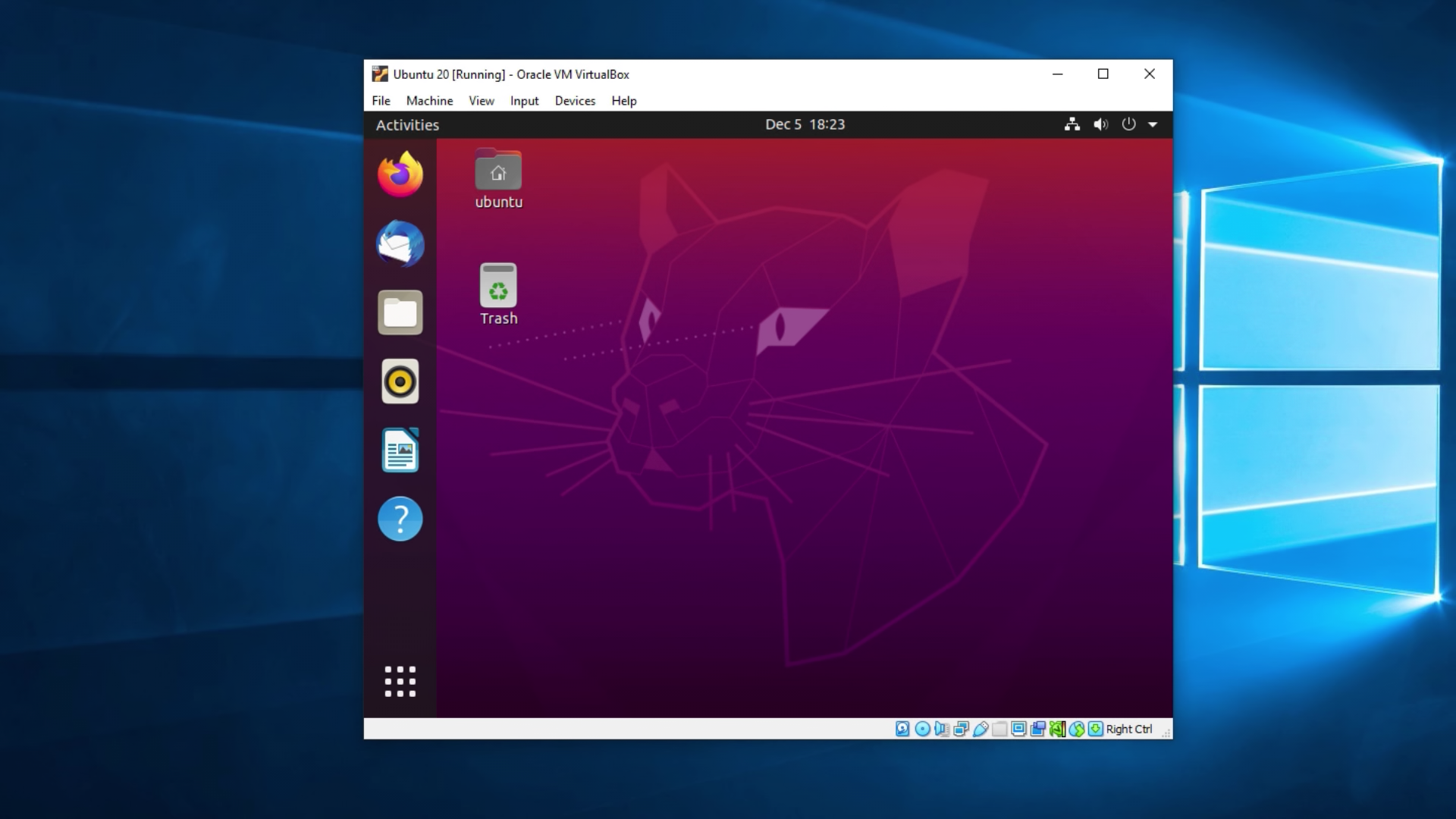 how to install linux virtual machine on windows 10