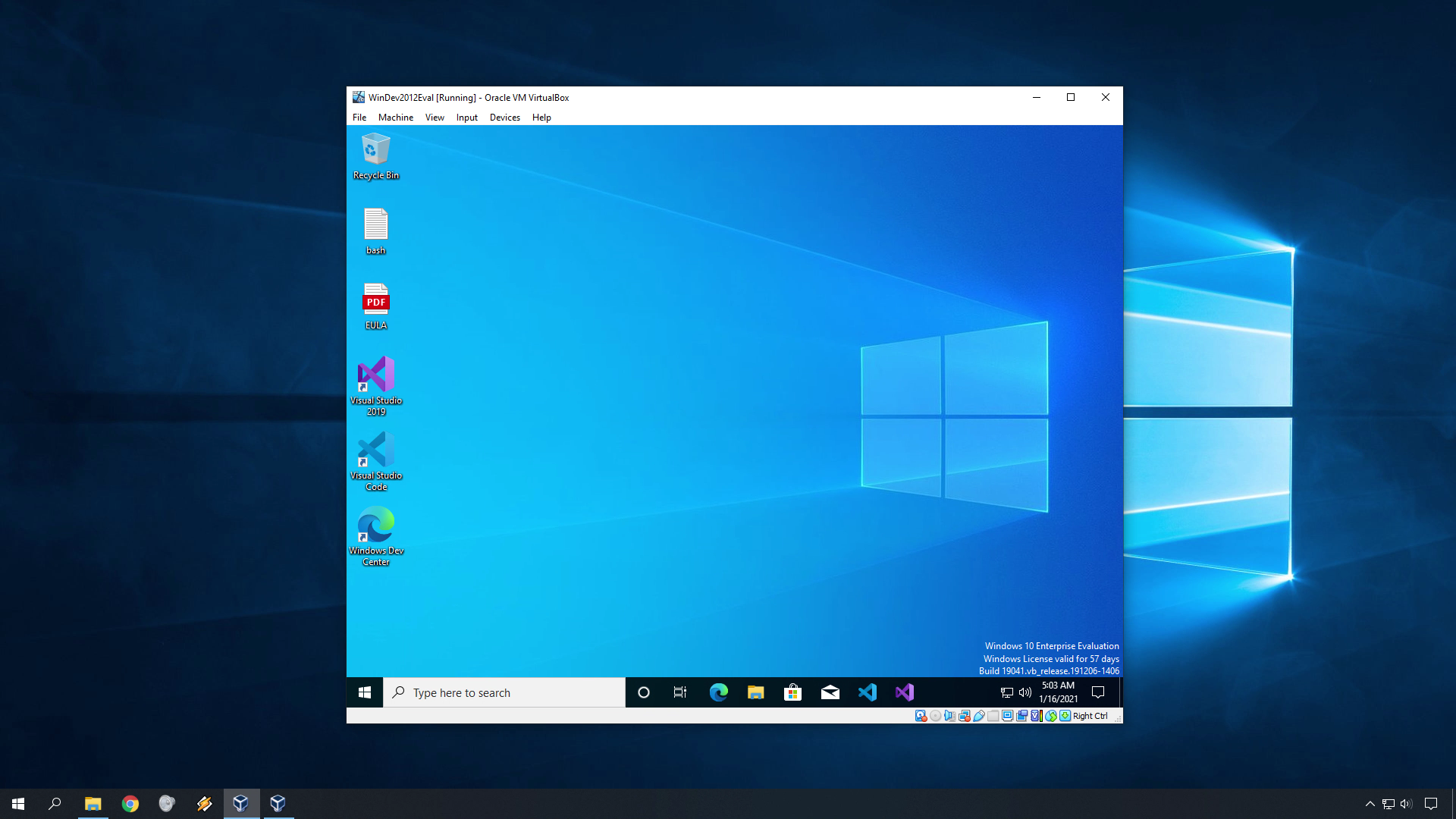 virtualpc windows10