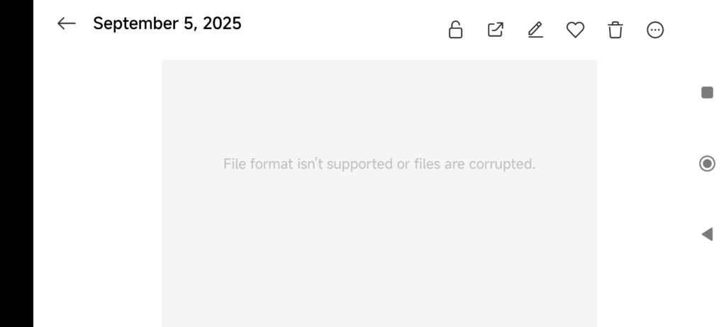 Xiaomi Phone - Corrupted Gallery App - File format isn't supported or file is corrupted message
